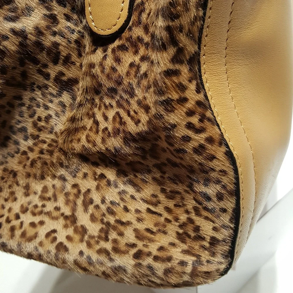 Yellow Leather Top-Handle Bag